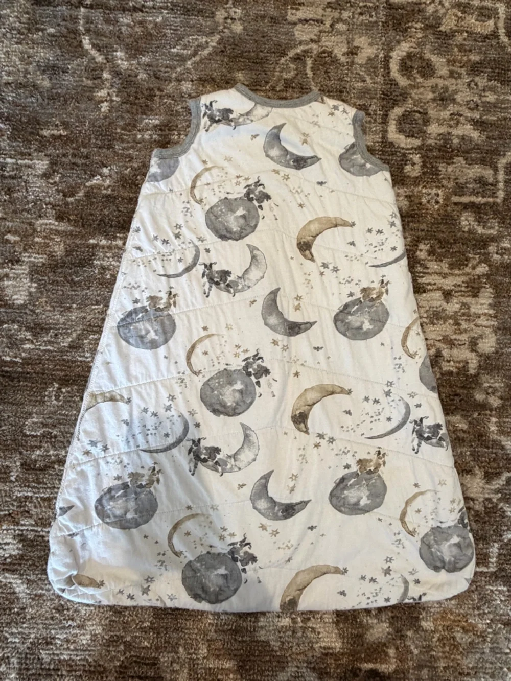 Burt’s Bees Sleepsack Sleep Bag for Kids in Moon & Star Print - Gray